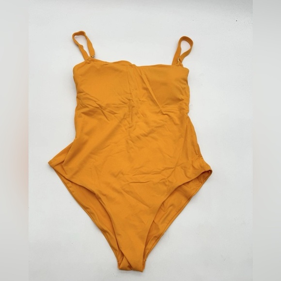 Melissa Odabash Women OrangeTosca Open-Back Solid One-Piece Swimsuit Size 4 B464 - Picture 3 of 6